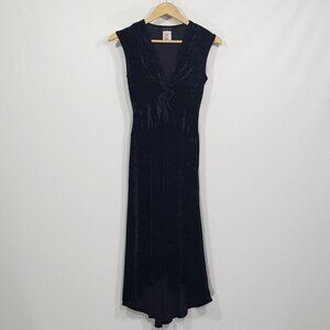 Vintage B. Darlin  Black Velvet Dress  Goth Grunge Whimsigoth  Size 5/6
